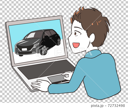 在網上看到普通汽車的男人 在網上看到普通汽車的男人 72732498