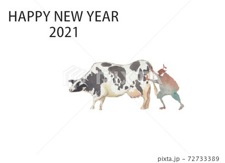 年賀素材 丑年 年賀素材 丑年 72733389