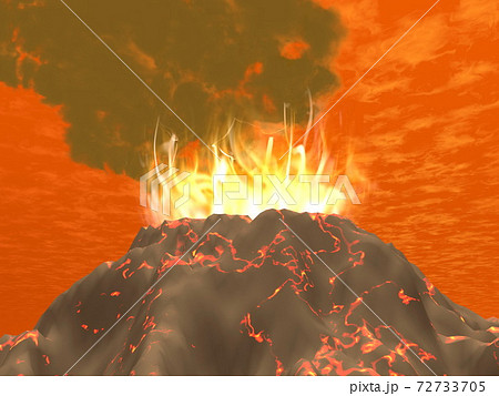 Eruption - 3D render Eruption - 3D render 72733705