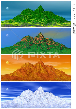 Mountain and four seasons Mountain and four seasons 72734195
