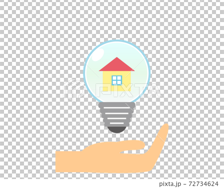 Environment / ecology vector illustration set hand light bulb Environment / ecology vector illustration set hand light bulb 72734624