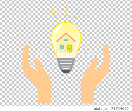 Environment / ecology vector illustration set hand light bulb Environment / ecology vector illustration set hand light bulb 72734625