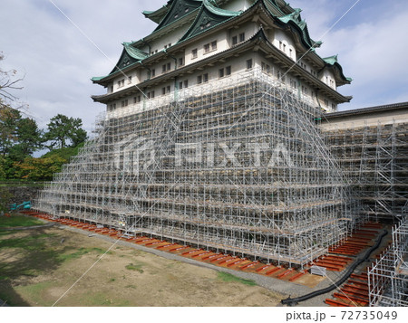 石垣調査用足場(名古屋城) 石垣調査用足場(名古屋城) 72735049