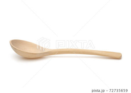 Vintage wooden spoon on white. Vintage wooden spoon on white. 72735659