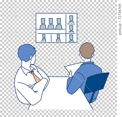 Office worker online meeting Office worker online meeting 72736709