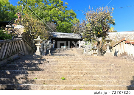 【広島県】尾道の御袖天満宮の石段 72737826