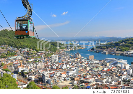 【広島県】千光寺山ロープウェイと尾道の町並み 72737881