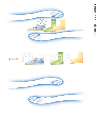 手 靴 足のイラスト素材