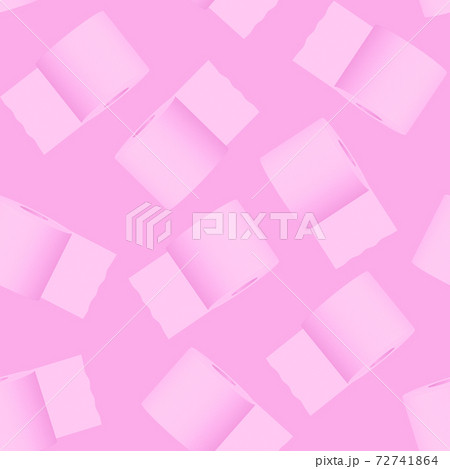 seamless toilet paper pattern on a pink background. 3d illustrationa seamless toilet paper pattern on a pink background. 3d illustrationa 72741864