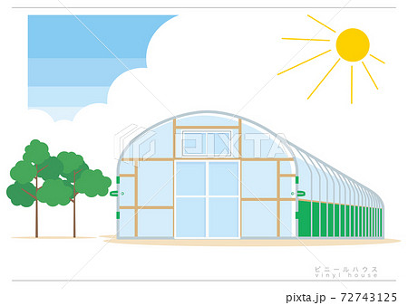 斜めから見たビニールハウスaのイラスト素材