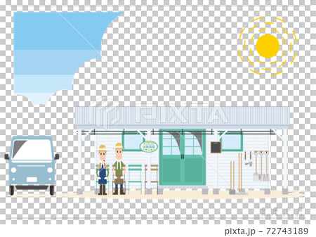 Farm work hut illustration C_01 72743189