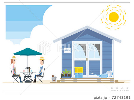農園の作業小屋イラストd 01のイラスト素材