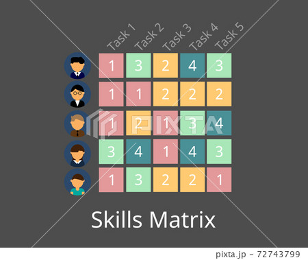 skills matrix or competency matrix tool for HR analytic vector skills matrix or competency matrix tool for HR analytic vector 72743799