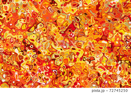 抽象画　抽象的な背景　イラスト　油絵　油絵具　オイルペイント　カラフル　秋色 72745250