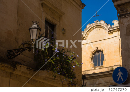 イタリア レッチェの街並みの写真素材