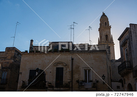 イタリア レッチェの街並みの写真素材