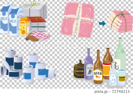 分別できるゴミのイラストセット 72748213