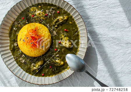 牡蠣とチャナダルのサグカレー 72748258