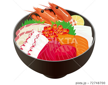 海鮮丼のイラスト素材