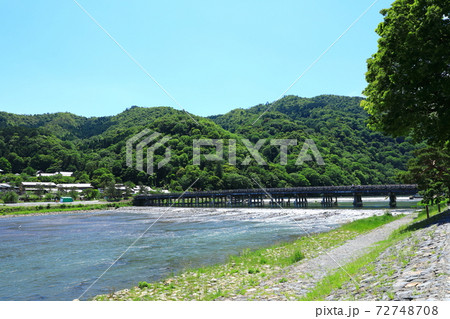 新緑の嵐山　渡月橋 72748708