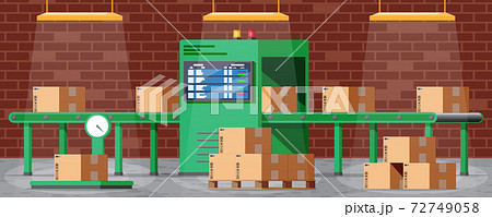 Conveyor belt machine concept interior 72749058