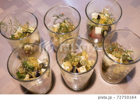 野菜とコンソメジュレの前菜 野菜とコンソメジュレの前菜 72750164