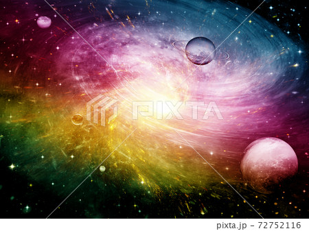 galaxy in a free space. 3D rendering 72752116