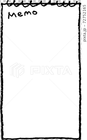 デザイン素材:コメントスペース:手描きのメモ帳風コラム枠 デザイン素材:コメントスペース:手描きのメモ帳風コラム枠 72752165