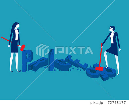 A people with a hammer breaks prices. Discounts and sales 72753177