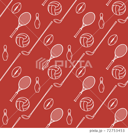 Vector Pattern Sport Game Tennis Golf Football Vector Pattern Sport Game Tennis Golf Football 72753453