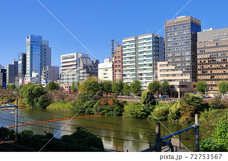 【千代田区】市ヶ谷駅前の風景 【千代田区】市ヶ谷駅前の風景 72753567