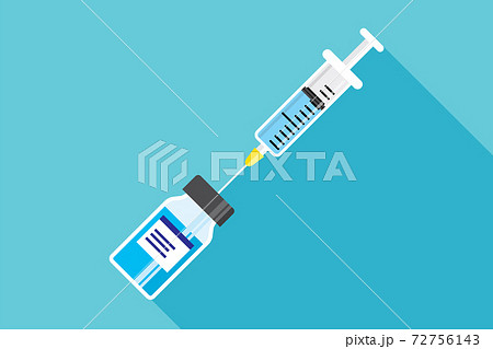 ワクチン注射器、ウイルス感染予防 Vaccine injection,  virus protect 72756143
