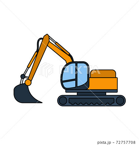 Icon Of Construction Bulldozer 72757708