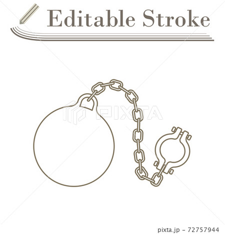 Fetter With Ball Icon Fetter With Ball Icon 72757944