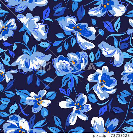 Artistic floral background. Seamless pattern made of abstract peony flowers with blurred petals texture. Summer nature ornament. Flowers in bloom. 72758528