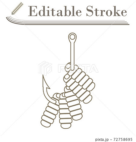 Icon Of Worm On Hook 72758695