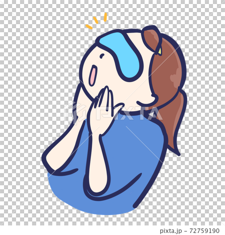 アイケアする女性のイラスト 72759190