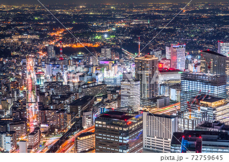 《神奈川県》横浜みなとみらいの夜景・都市風景 《神奈川県》横浜みなとみらいの夜景・都市風景 72759645