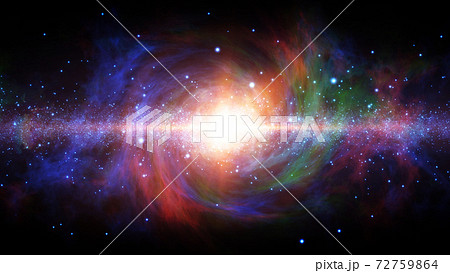 宇宙 銀河誕生 背景 カラフルのイラスト素材