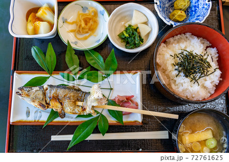 鮎の塩焼き定食 72761625