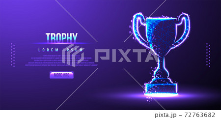 trophy award, low poly wireframe vector illustrtation trophy award, low poly wireframe vector illustrtation 72763682