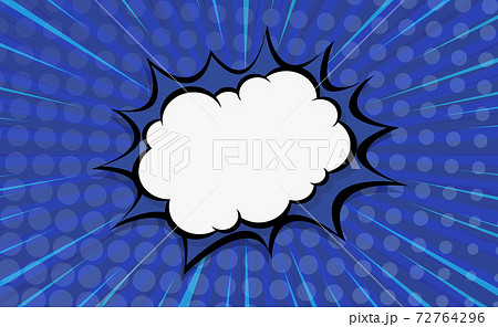 Blue comic zoom with lines and dots - Vector Blue comic zoom with lines and dots - Vector 72764296