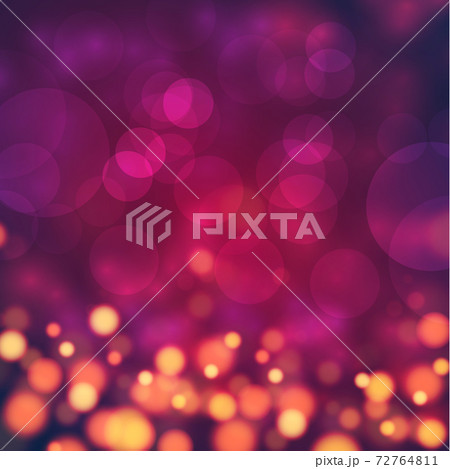 Multicolored blurry bokeh on a red background 72764811