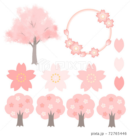 桜素材セット 72765446