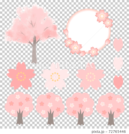 桜素材セット 72765446