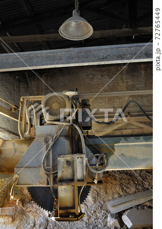 dust covered cutting wheel 72765449