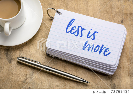 less is more text on index card less is more text on index card 72765454