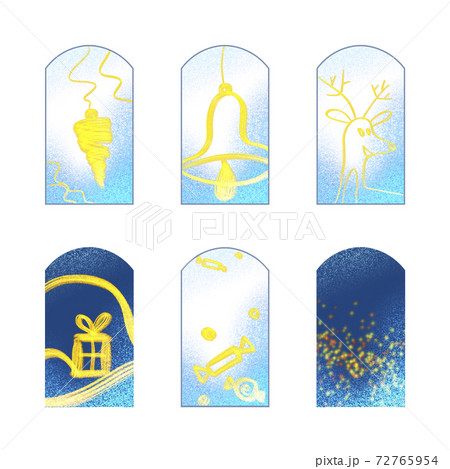 A collection of six gift tags Christmas and New Year A collection of six gift tags Christmas and New Year 72765954