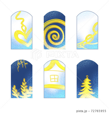 A collection of six gift tags Christmas and New Year 72765955