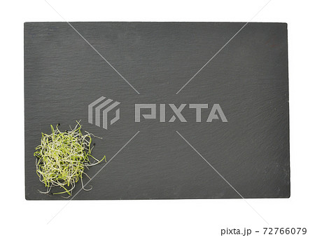 sprouted seeds of leek posed on a slate sprouted seeds of leek posed on a slate 72766079